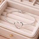 Pulseira Bracelete Coração Diana -  Prata 925