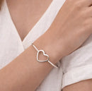 Pulseira Bracelete Coração Diana -  Prata 925