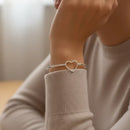 Pulseira Bracelete Coração Diana -  Prata 925
